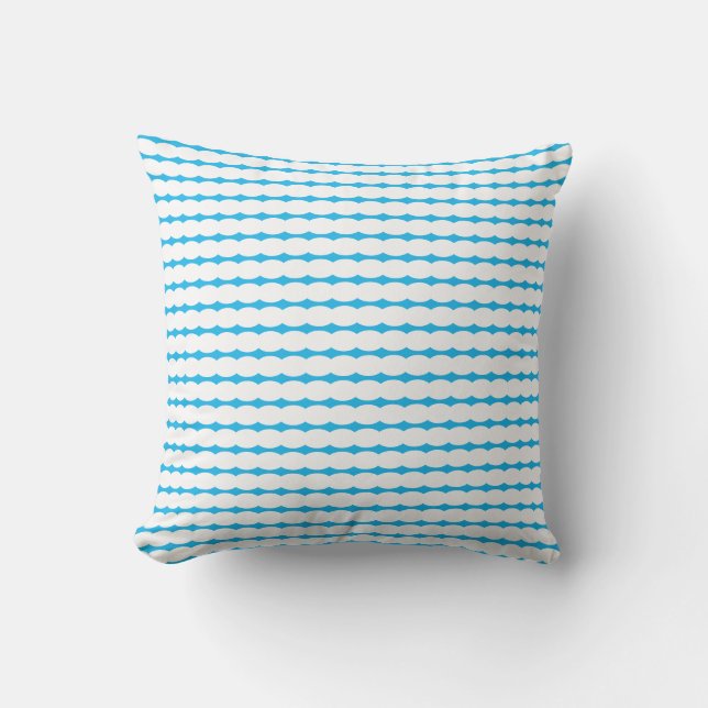 Coussin Pearl Motif Blanc Ciel bleu élégant Décor Cadeau (Recto)