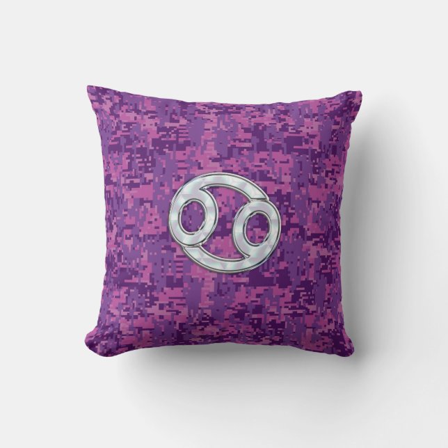 Coussin Pearle comme cancer Zodiac Connexion Camo numériqu (Recto)