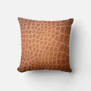 Coussin peau Brown texture cuir fond, abstraite