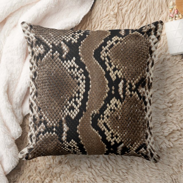 Coussin Peau de serpent Python Faux Rock (Couverture)