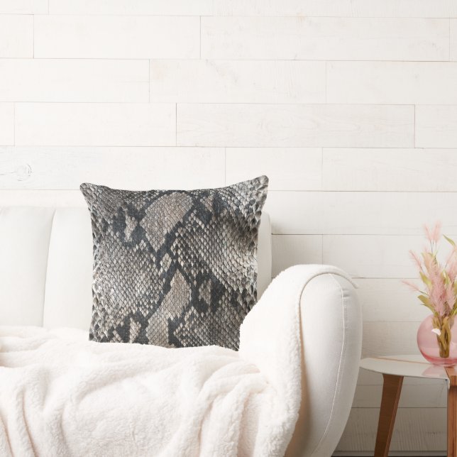 Coussin Peau de serpent Python tendance - Rich Elegant Mod (Canapé)