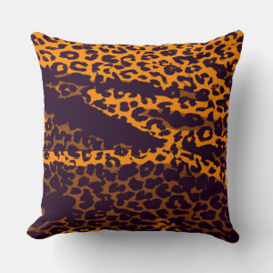 Coussin Peau Empreinte de léopard couleur rétro #18