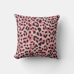 Coussin Peau léopard : texture vintage et transparente