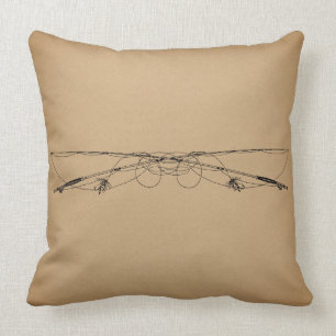 Coussin Pêche à la mouche Poteaux de pêche d'antiquités Vi