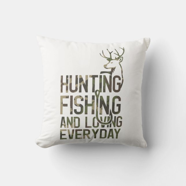 Coussin Pêche Amusante Et Chasse Au Camo Chasseur (Recto)