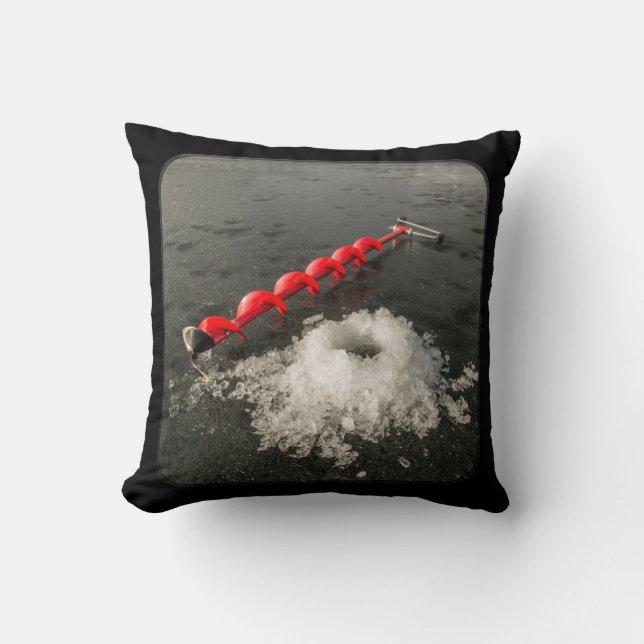 Coussin Pêche de glace (Recto)