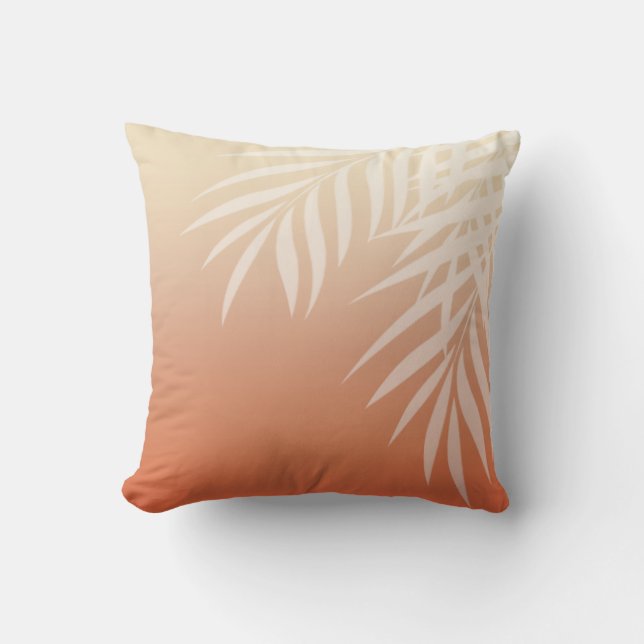 Coussin Pêche des frondes | de paume d'Ombre de brise (Recto)