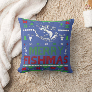 Coussin pêche hideux de noël