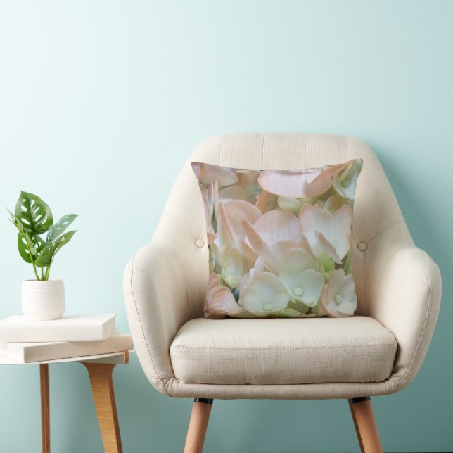 Coussin - Pêche Hydrangeas (Chaise)