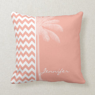 Coussin Pêche profonde Chevron; Palme d'été