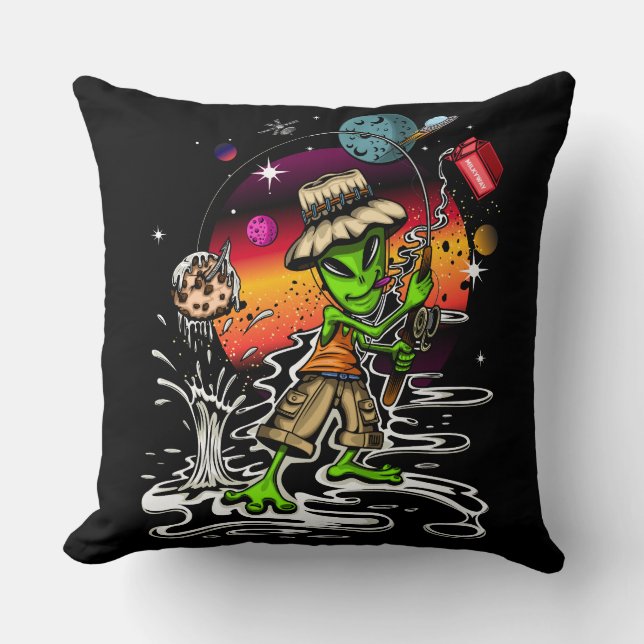 Coussin Pêcheur de l'espace (Recto)
