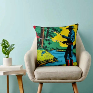 Coussin Pêcheur sur la rive