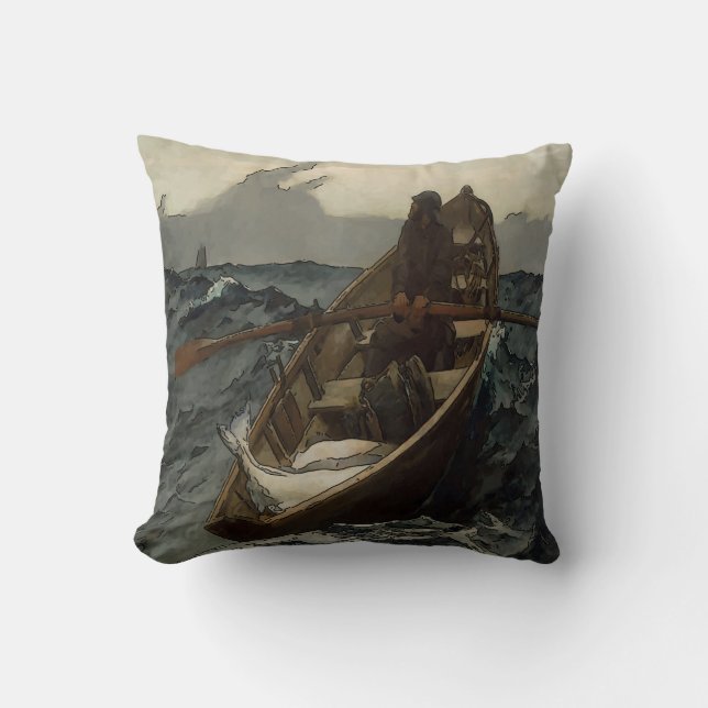 Coussin Pêcheur, Vieux Homme (Recto)