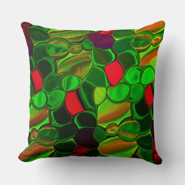 Coussin Pedaços de cores, círculos e formas arredondadas. (Recto)