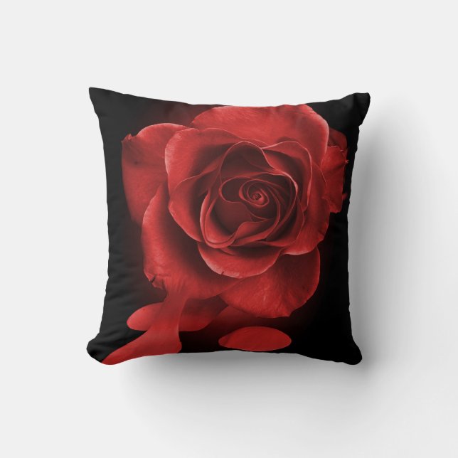 Coussin Peignant les roses rouges (Recto)