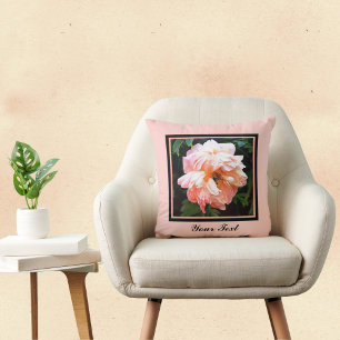 Coussin Peine de printemps romantique en Pêche pâle Pers