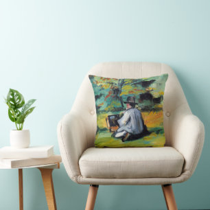 Coussin Peintre au travail de Paul Cezanne, Beaux-arts vin