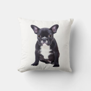 Coussin Peinture à l'aquarelle de Bouledogue Français