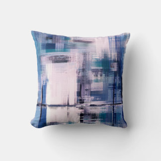 Coussin Peinture à l'huile Abstraite sur toile, dessinée à