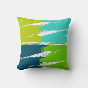 Coussin Peinture à pinceau vert turquoise pour chaux Ming