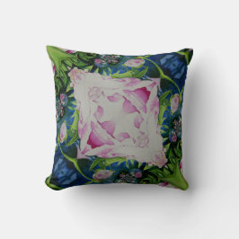 Coussin peinture Abstraite à l'aquarelle fleurie de pivoin