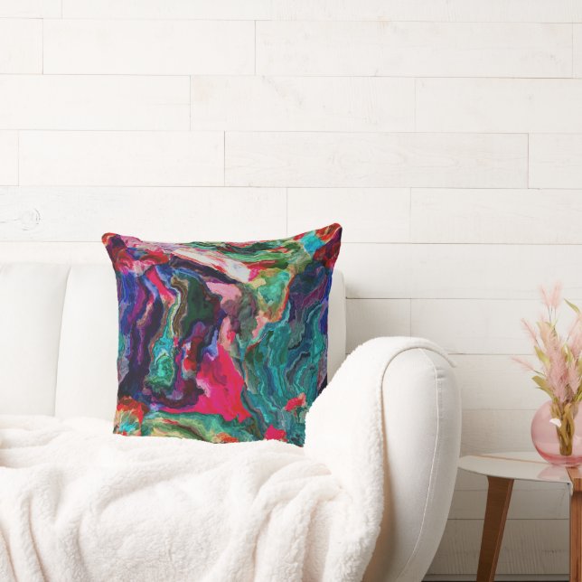 Coussin Peinture abstraite colorée (Canapé)