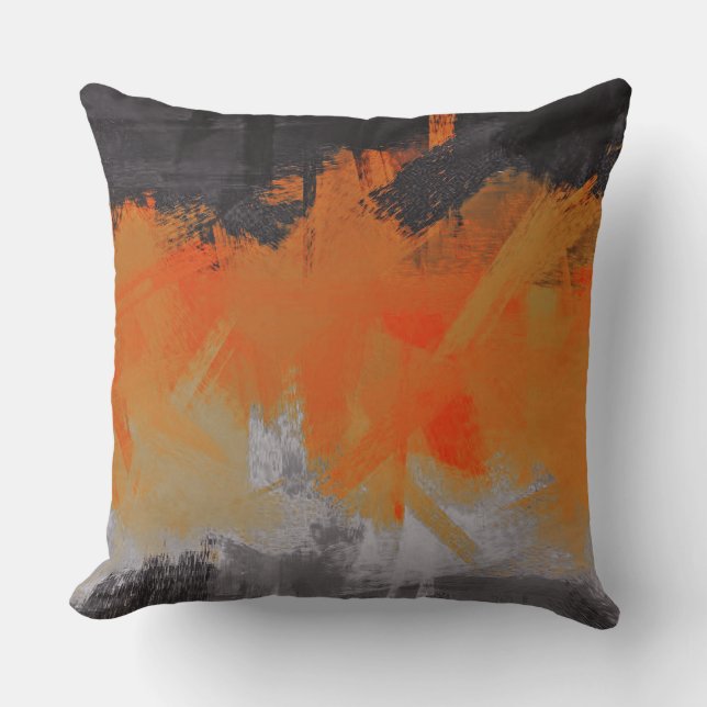 Coussin Peinture Abstraite Couleurs dynamiques #28 (Recto)