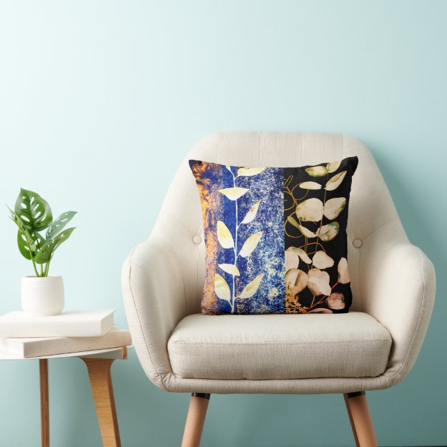 Coussin Peinture Abstraite Eucalyptus (Chaise)