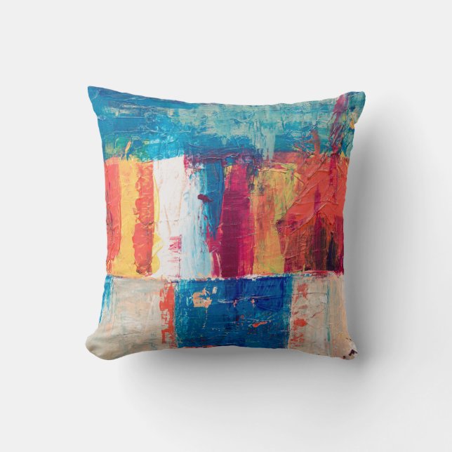 Coussin Peinture abstraite multicolore (Recto)