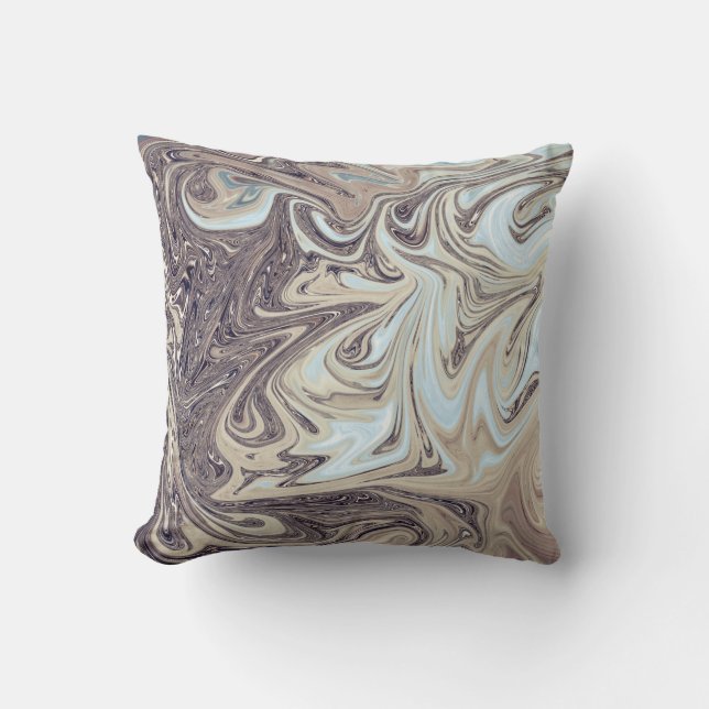 Coussin Peinture Abstraite Océan | Meilleur art abstrait m (Recto)