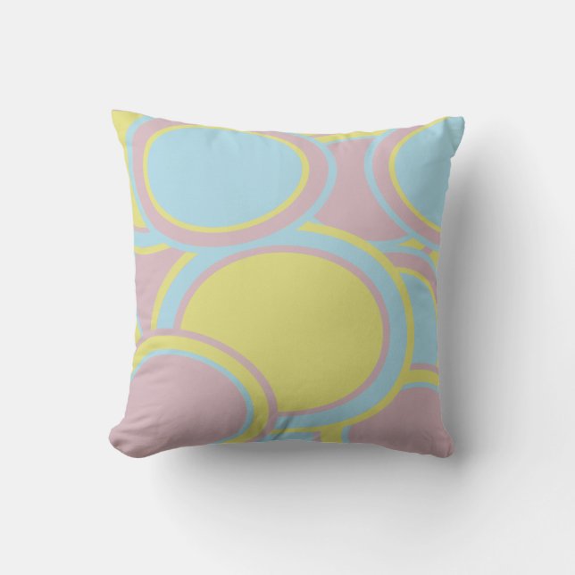 Coussin Peinture Abstraite Pastel moderne (Recto)