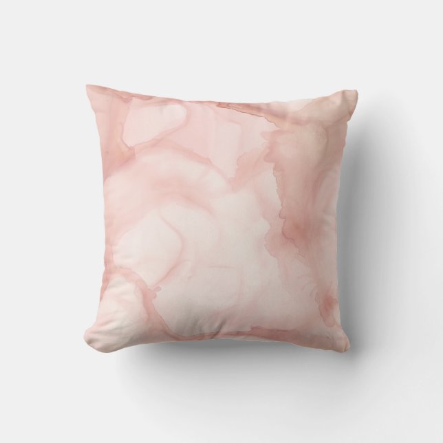 Coussin Peinture Abstraite Pastel moderne et rose vif (Recto)