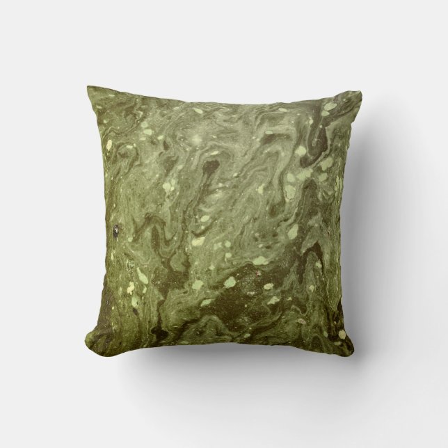 Coussin Peinture abstraite verte (Recto)