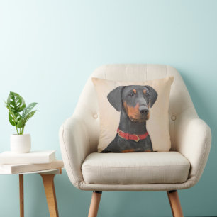 Coussin Peinture allemande Pinscher peinture art animal or