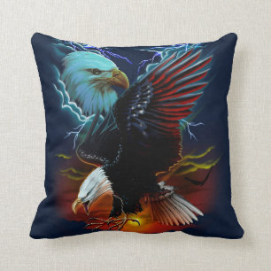 Coussin Peinture amérindienne d'aigle
