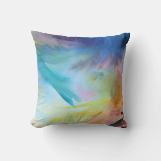 Coussin Peinture artistique abstraite d'aquarelle