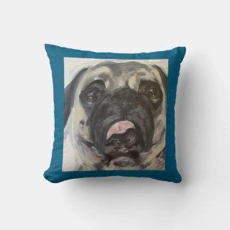 Coussin Peinture au Carlin doux et soyeux