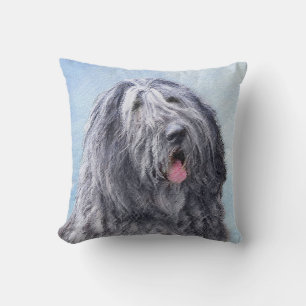 Coussin Peinture Bergamasco Sheepdog - Chien original mign