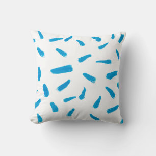 Coussin peinture bleu et blanc design moderne pour la mais