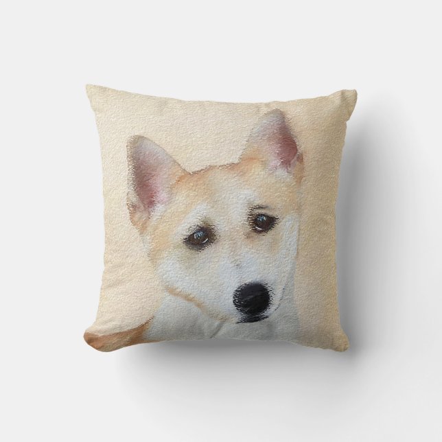 Coussin Peinture de chien de Canaan - jolie art original d (Recto)