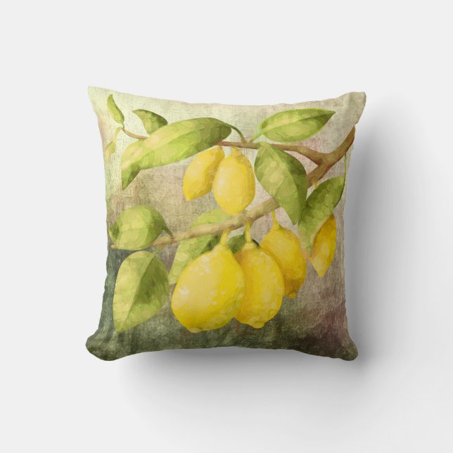 Coussin Peinture de citrons (Recto)