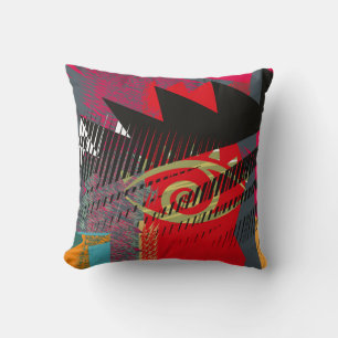 Coussin peinture faciale Abstraite, peinture murale, desig