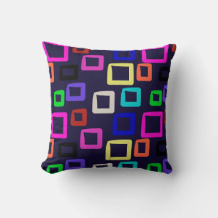 Coussin peinture géométrique carré, graphisme design trans