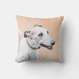 Coussin Peinture Greyhound - Cute Original Chien Art