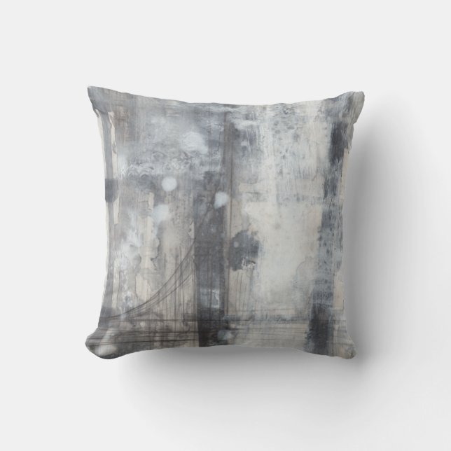 Coussin Peinture gris contemporaine (Recto)