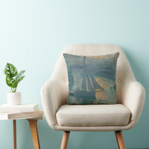 Coussin Peinture impressionniste marine du lever de soleil