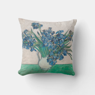 Coussin Peinture impressionniste Vase Iris de Van Gogh