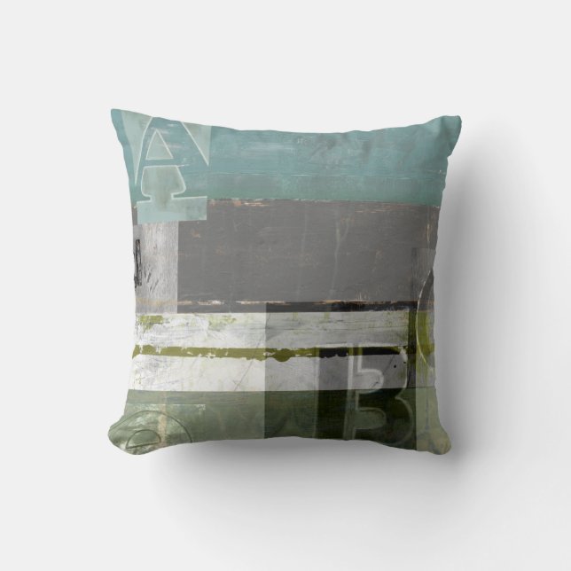 Coussin Peinture moderne avec lettres assorties (Recto)