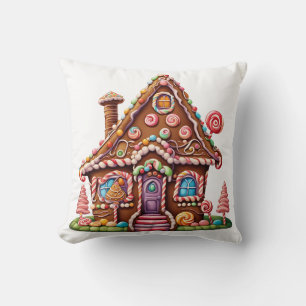 Coussin Peinture numérique mignonne d'une maison en pain d