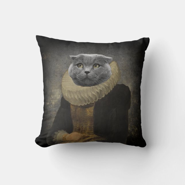 Coussin Peinture Portrait Personnalisé Animaux de Compagni (Recto)